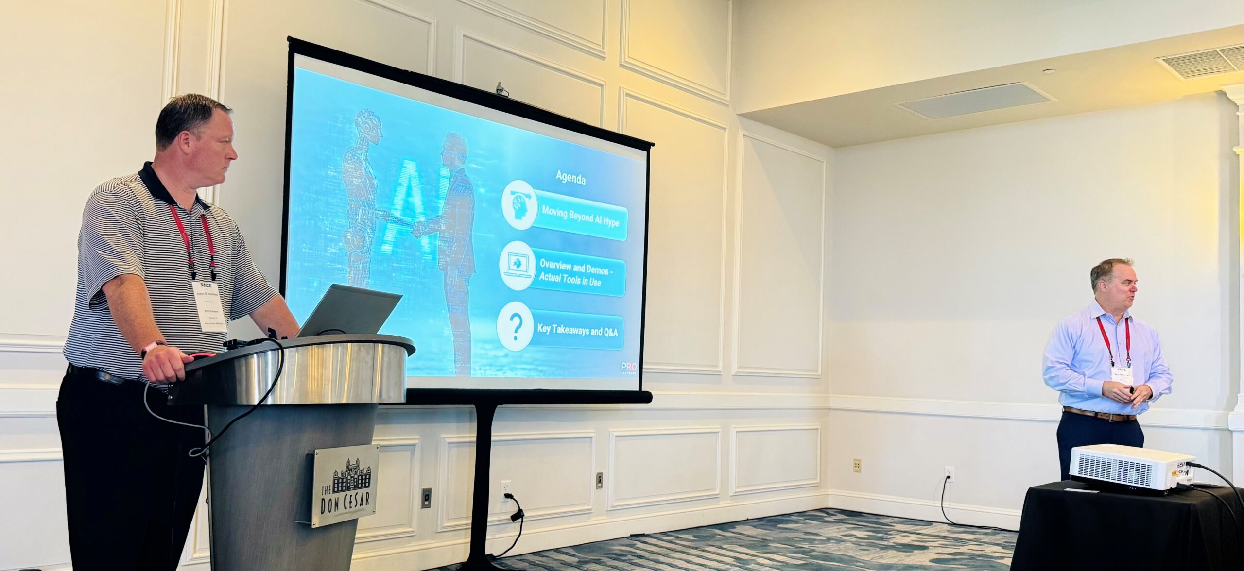 PRO President Ryan Mossman and Head of Sales, Jason Halstead lead a breakout session on PRO's AI functionality